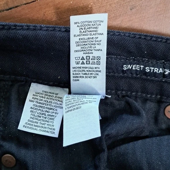 Lucky Brand Women's Black Jeans Sweet Straight Size 6/28 - Picture 10 of 11